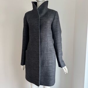 Aritzia Wilfred charcoal grey cocoon wool and cashmere coat